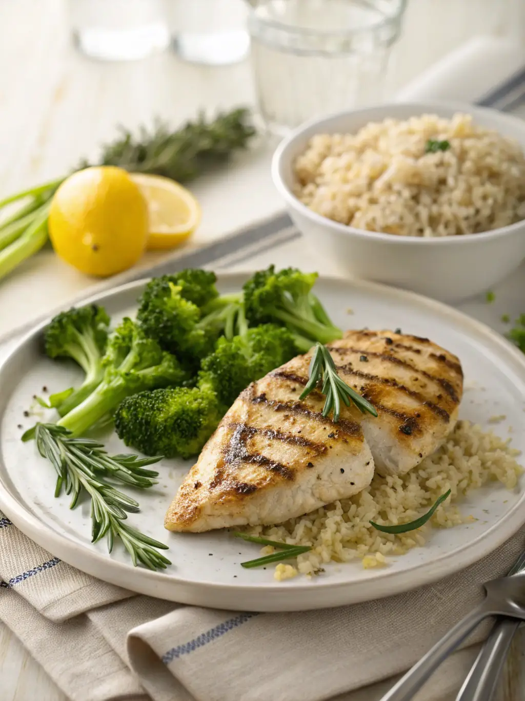 A visually appealing image of a balanced meal prep container with portions of protein, vegetables, and whole grains, highlighting meal planning.